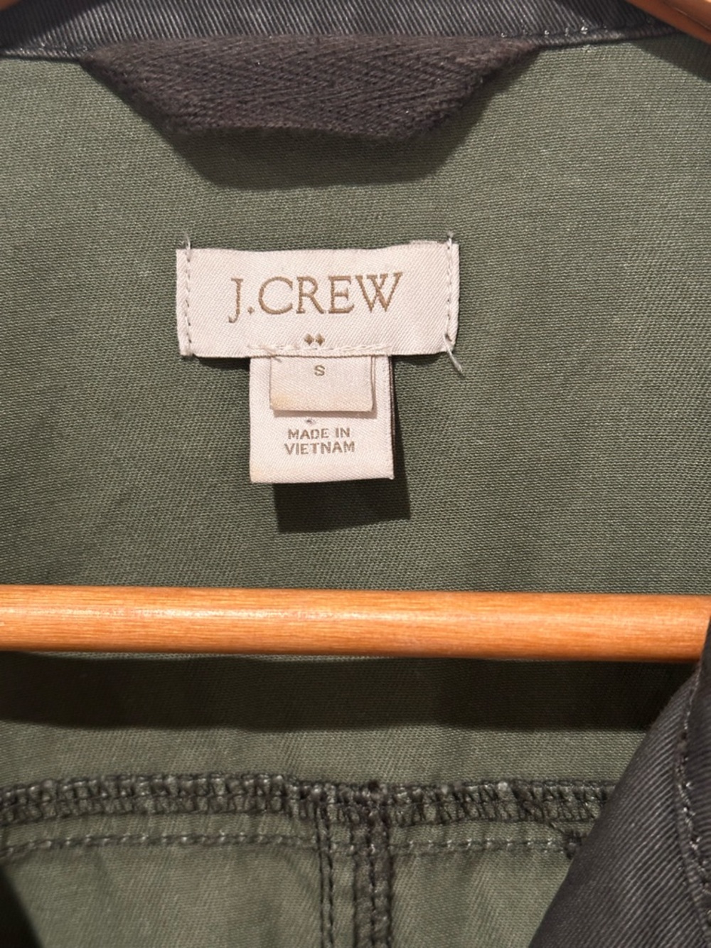 J.Crew Utility Jacket Women Small Olive Green Military Field Coat Cotton - Picture 3 of 8
